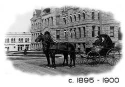 OSPI building with horse and buggy c. 1895-1900